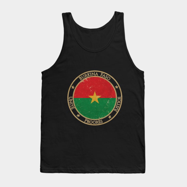 Vintage Burkina Faso Africa African Flag Tank Top by DragonXX